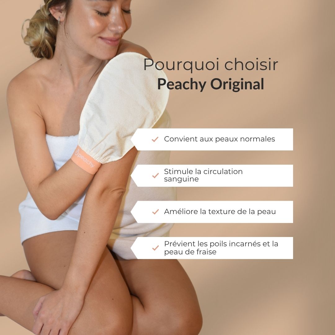 Peachy - Exfoliating gloves for soft and smooth skin