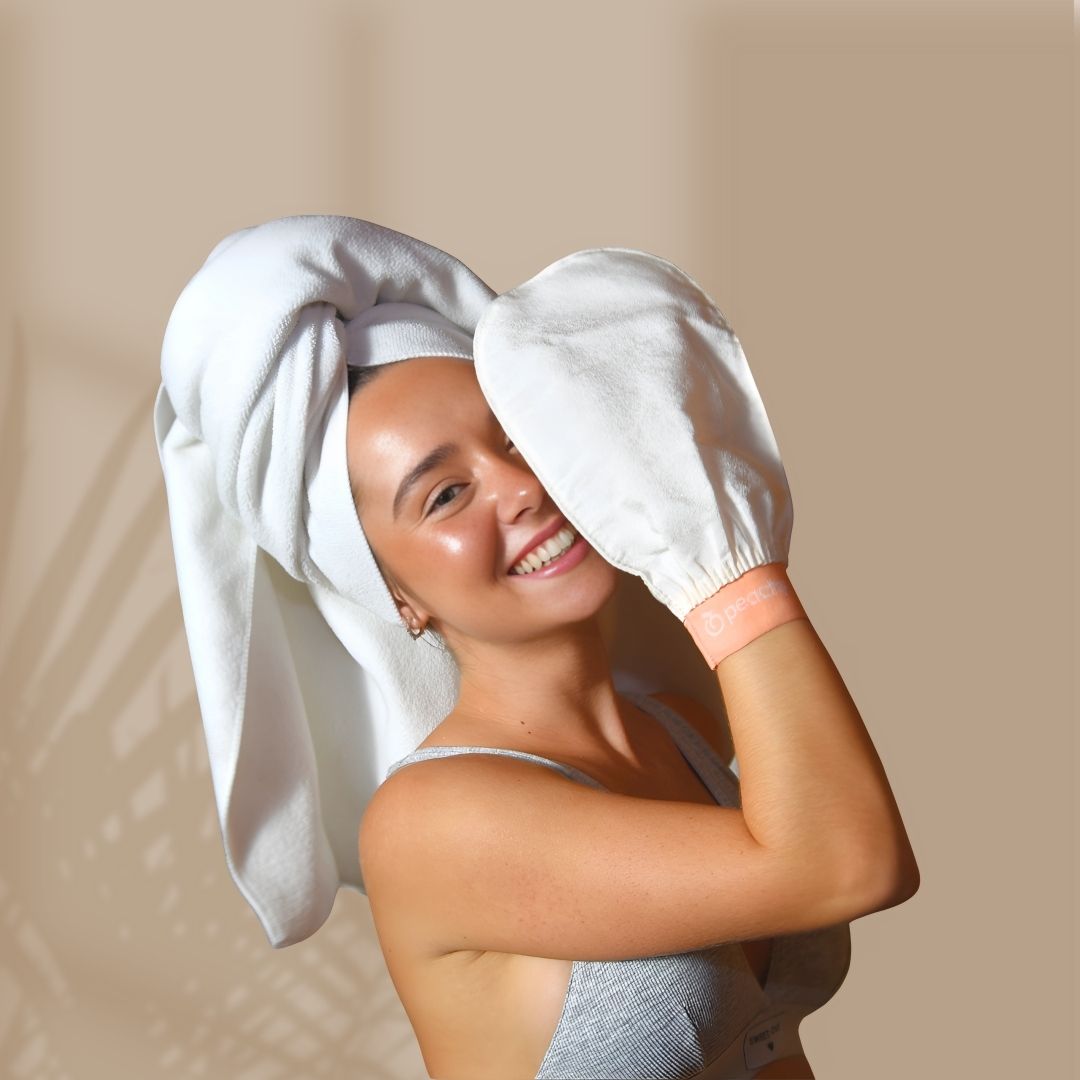Peachy - Exfoliating gloves for soft and smooth skin